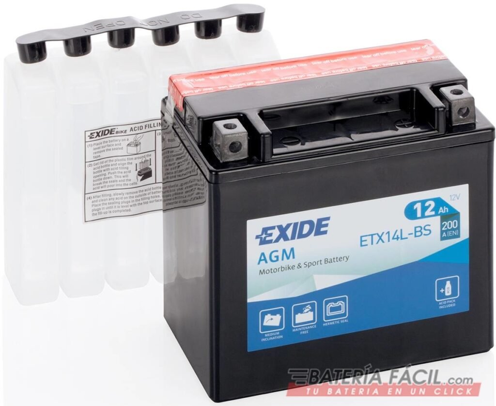 bateria exide agm etx14l bs 1