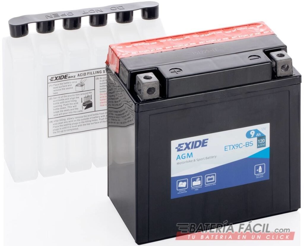 bateria exide agm etx9c bs 1
