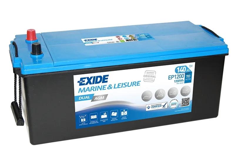bateria exide ep1200 dual agm 140 ah 1
