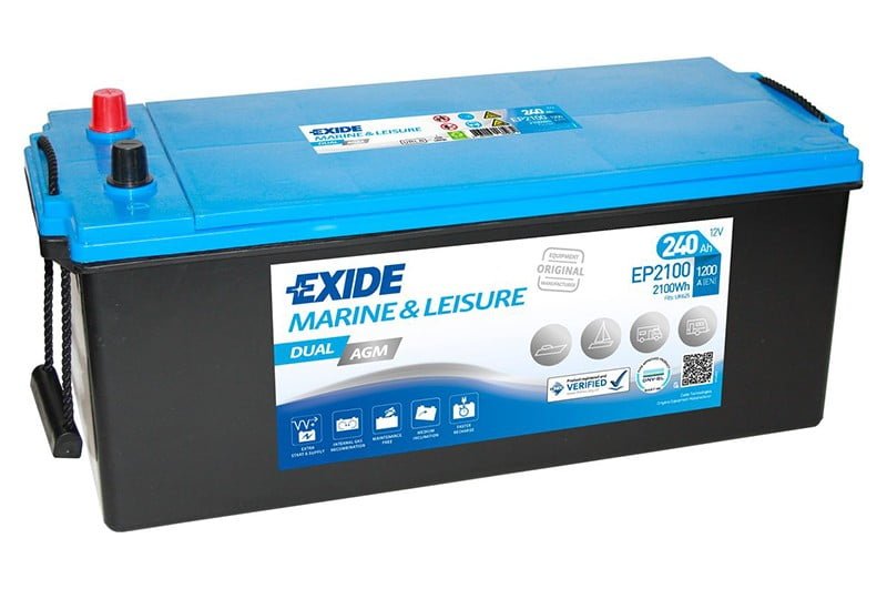 Batería Exide EP2100 Dual AGM 240 Ah 1 bateria exide ep2100 dual agm 240 ah 1