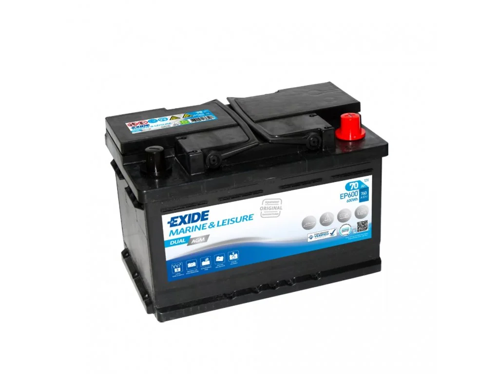bateria exide ep600 dual agm 70 ah 1