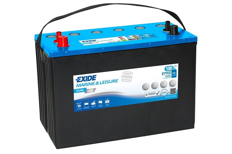 bateria exide ep900 dual agm 100 ah 1