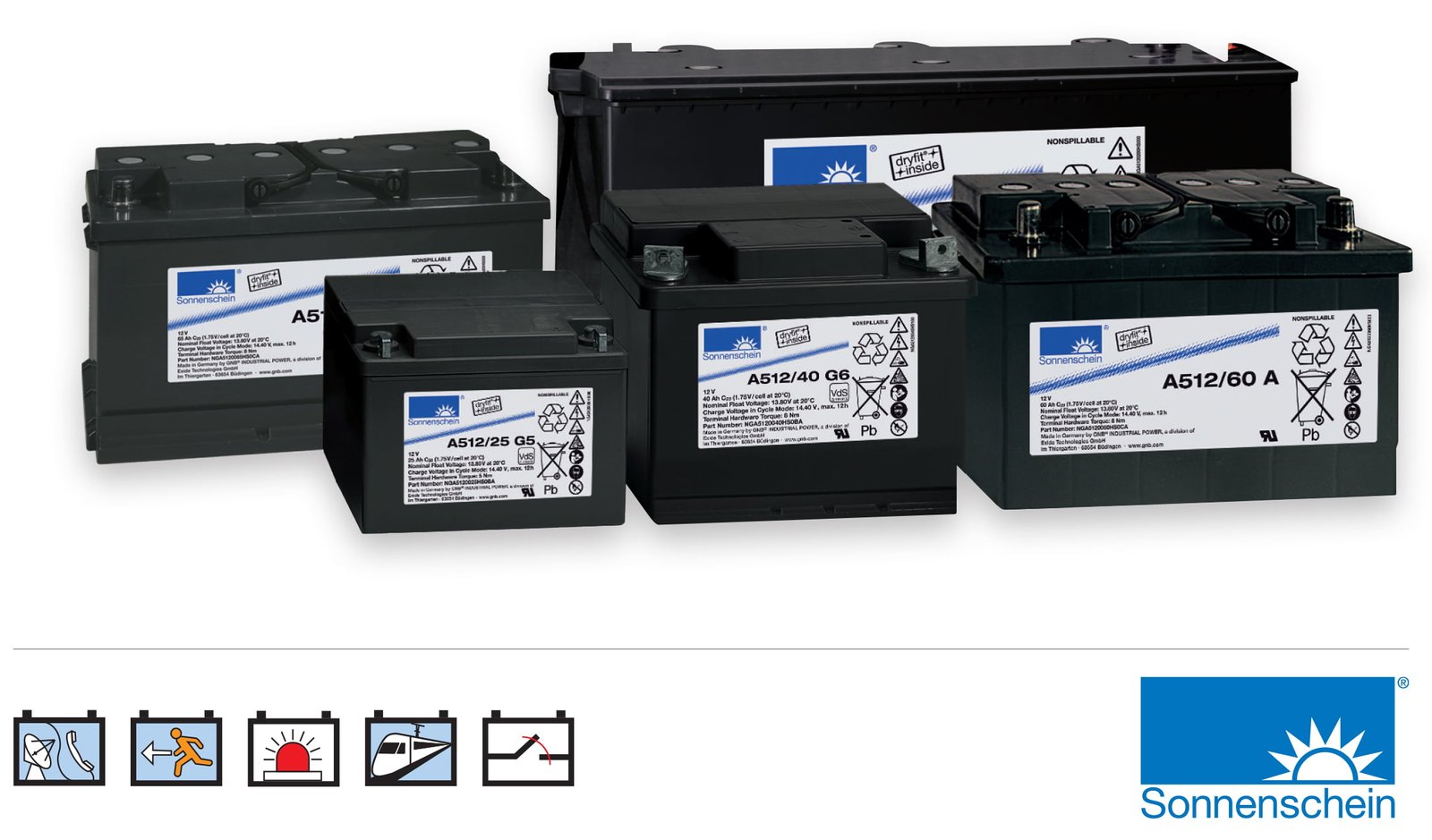 Batería Sonnenschein 12 V 6,6 Ah 1 bateria sonnenschein 12 v 66 ah 1