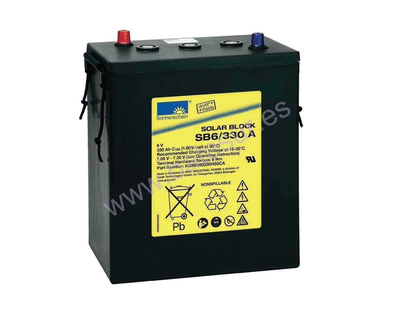 Batería Sonnenschein 6V 330Ah