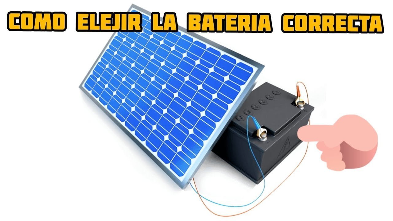 bateria de un panel solar
