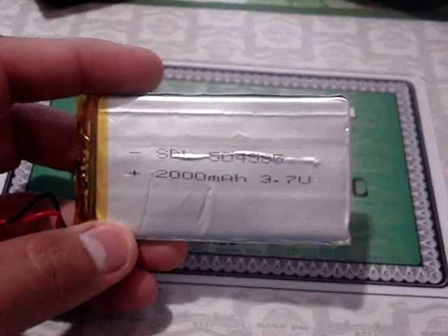 bateria polimero de litio 3.7 v