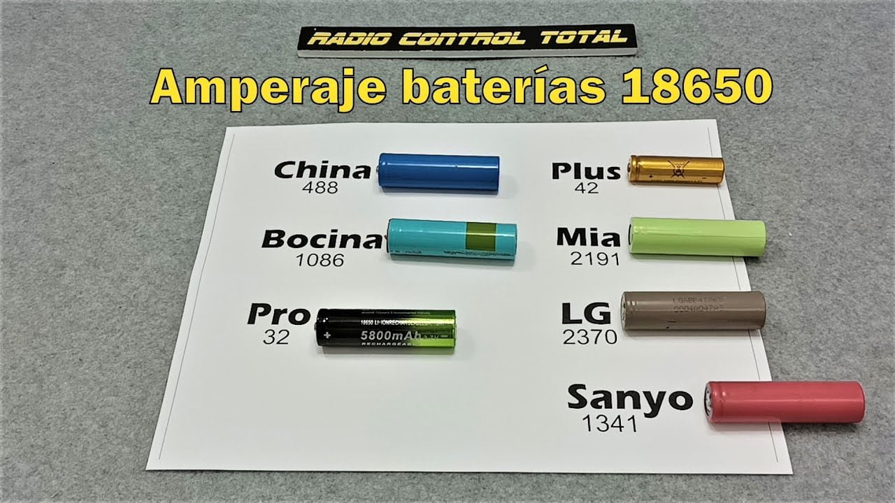 cuantos amperios tiene una bateria 18650
